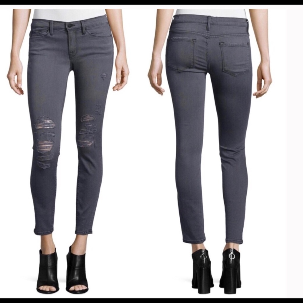 Frame Le Skinny de Jeanne Greys Inn Ripped